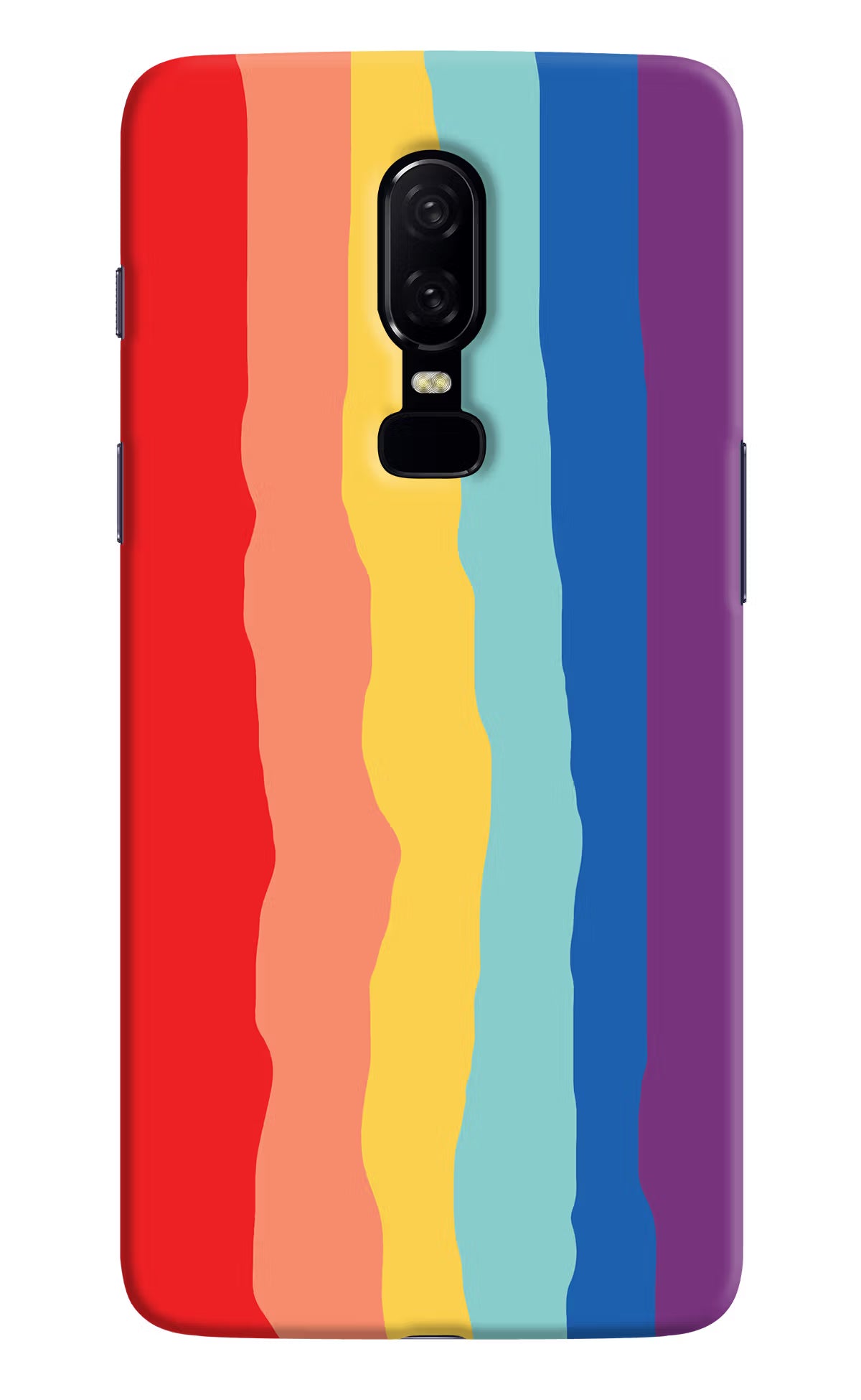 Rainbow Oneplus 6 Hard Case Back Cover by Casekaro