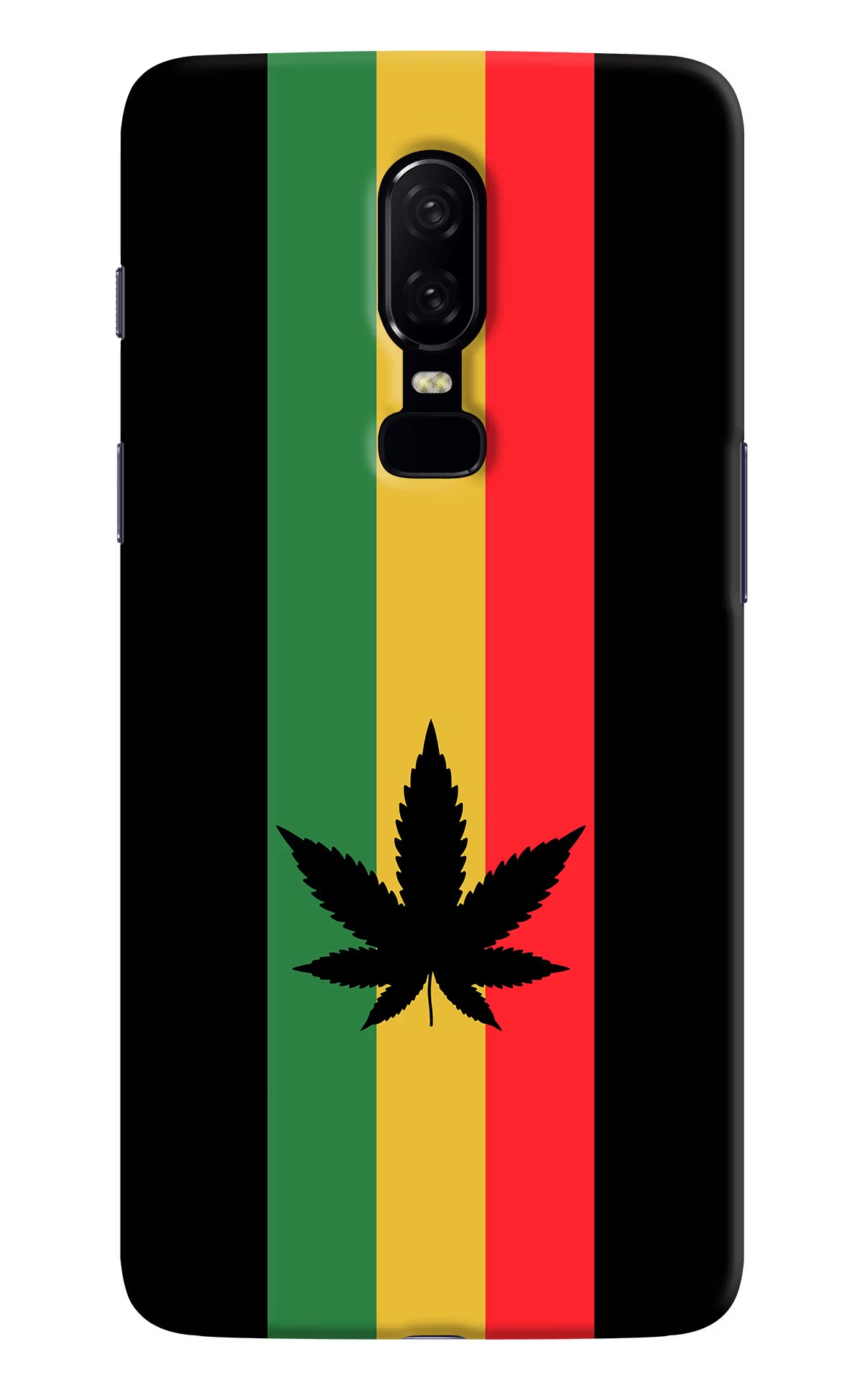 Weed Flag Oneplus 6 Hard Case Back Cover by Casekaro