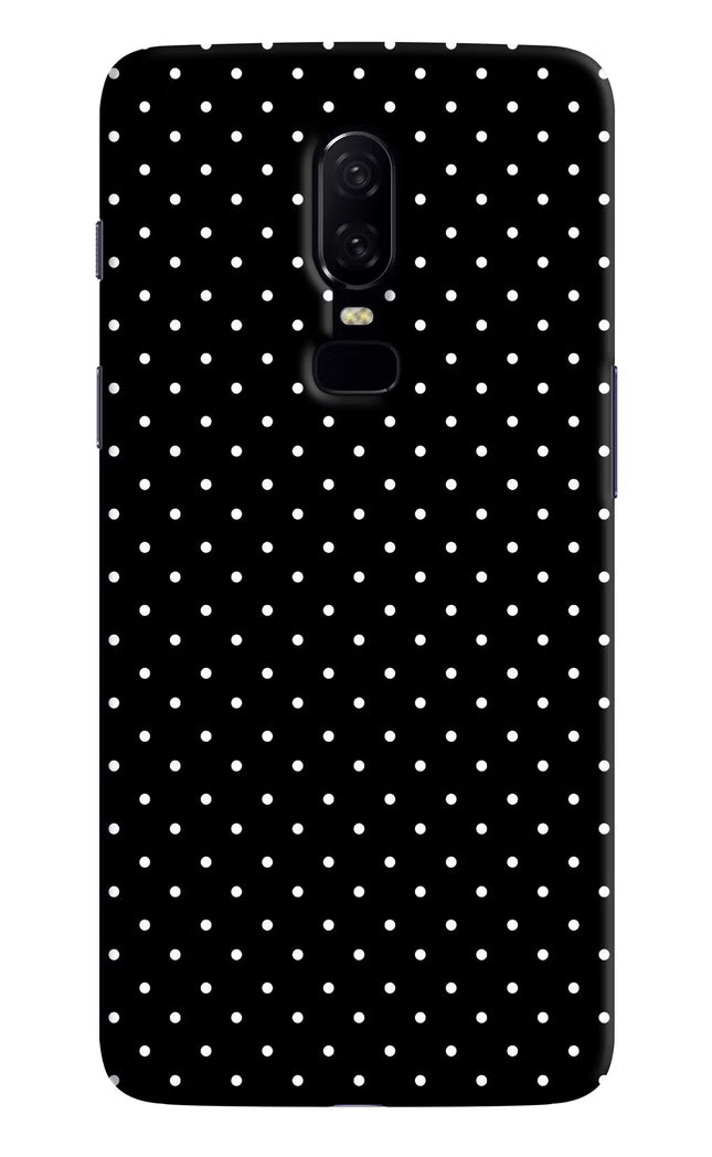 White Dots Oneplus 6 Hard Case Back Cover by Casekaro