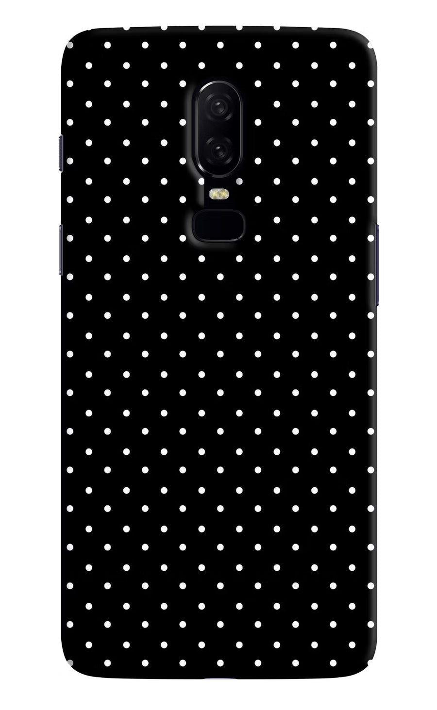White Dots Oneplus 6 Back Cover, Hard case