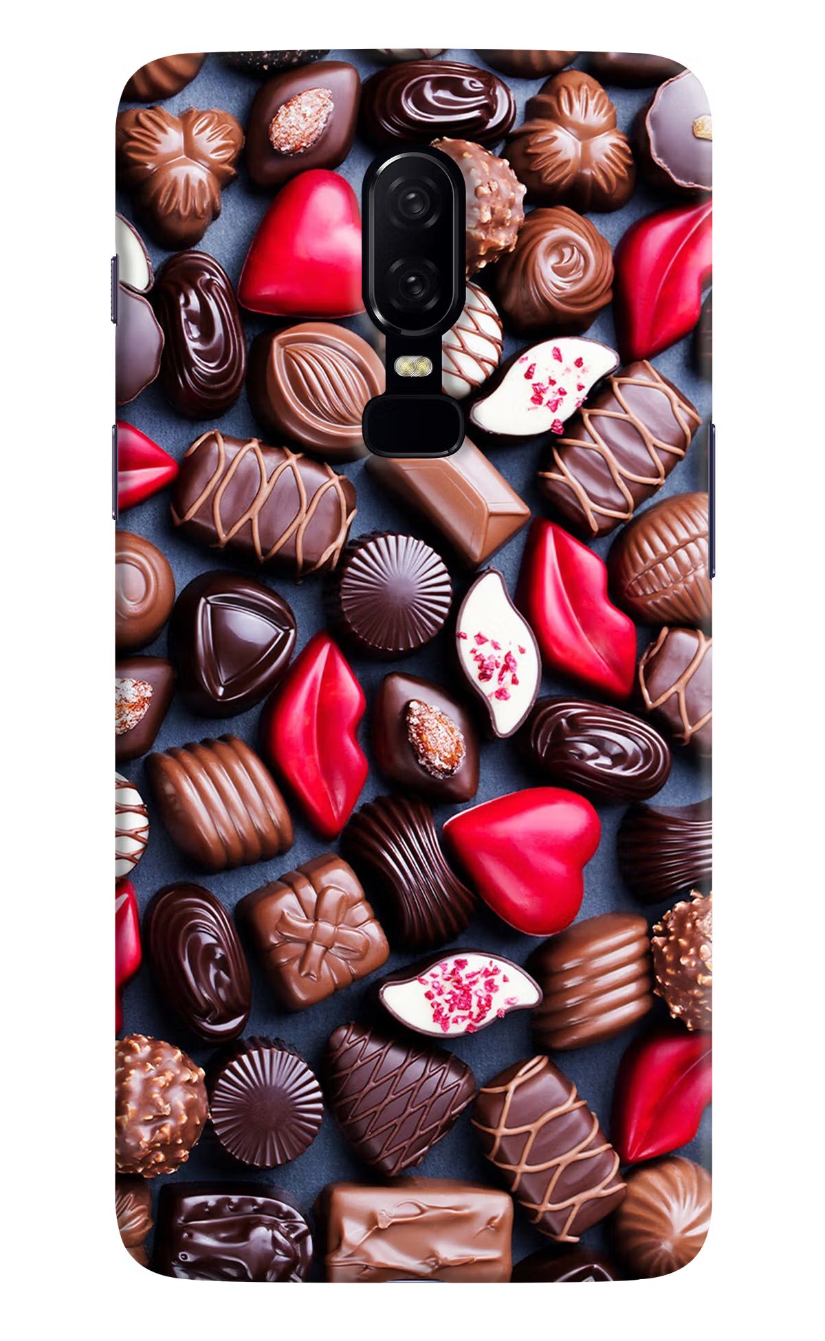 Chocolates Oneplus 6 Hard Case Back Cover by Casekaro