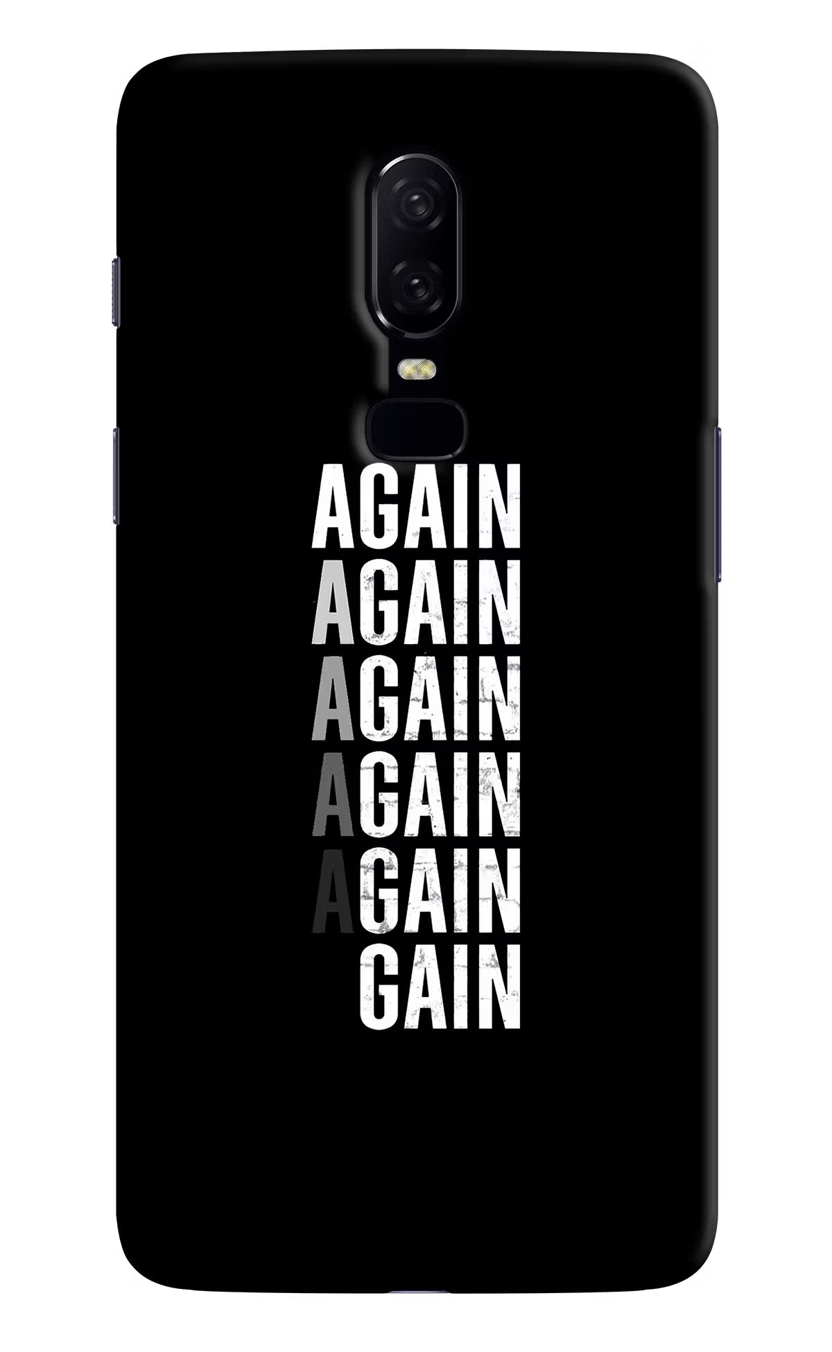 Again Again Gain Oneplus 6 Hard Case Back Cover by Casekaro