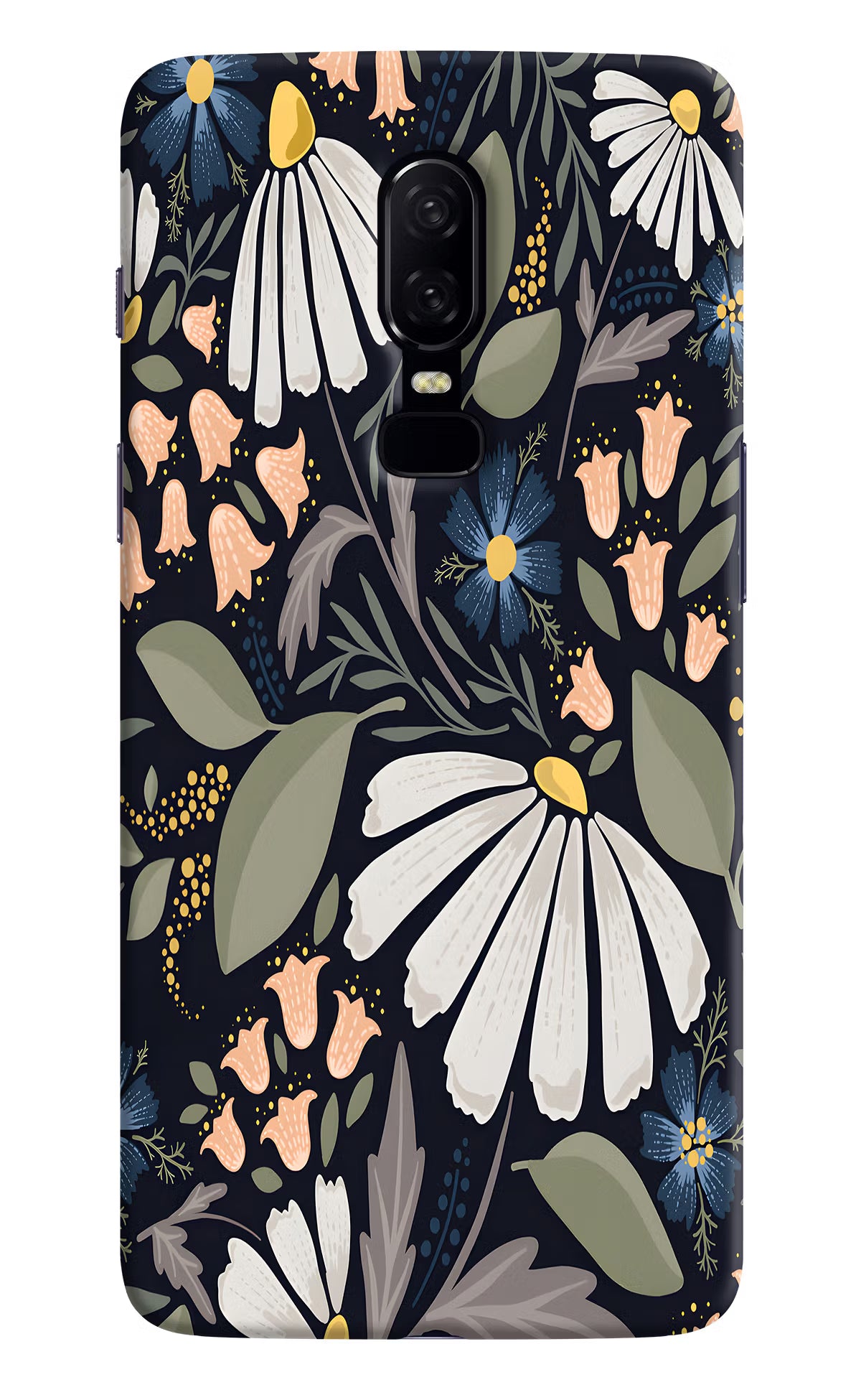 Flowers Art Oneplus 6 Hard Case Back Cover by Casekaro