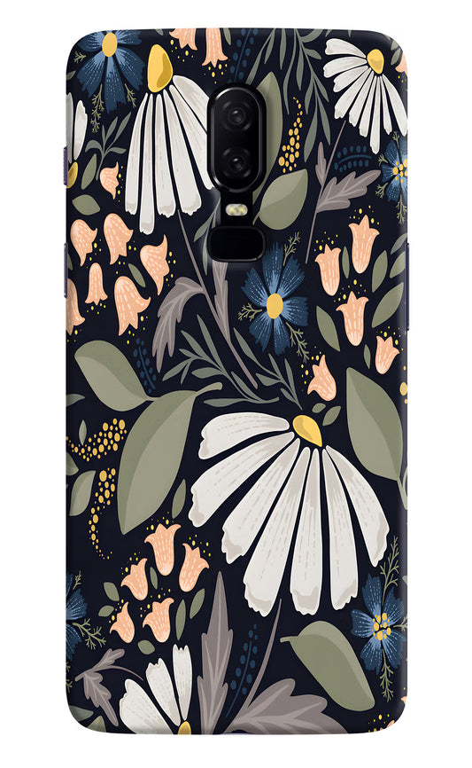 Flowers Art Oneplus 6 Hard Case Back Cover by Casekaro