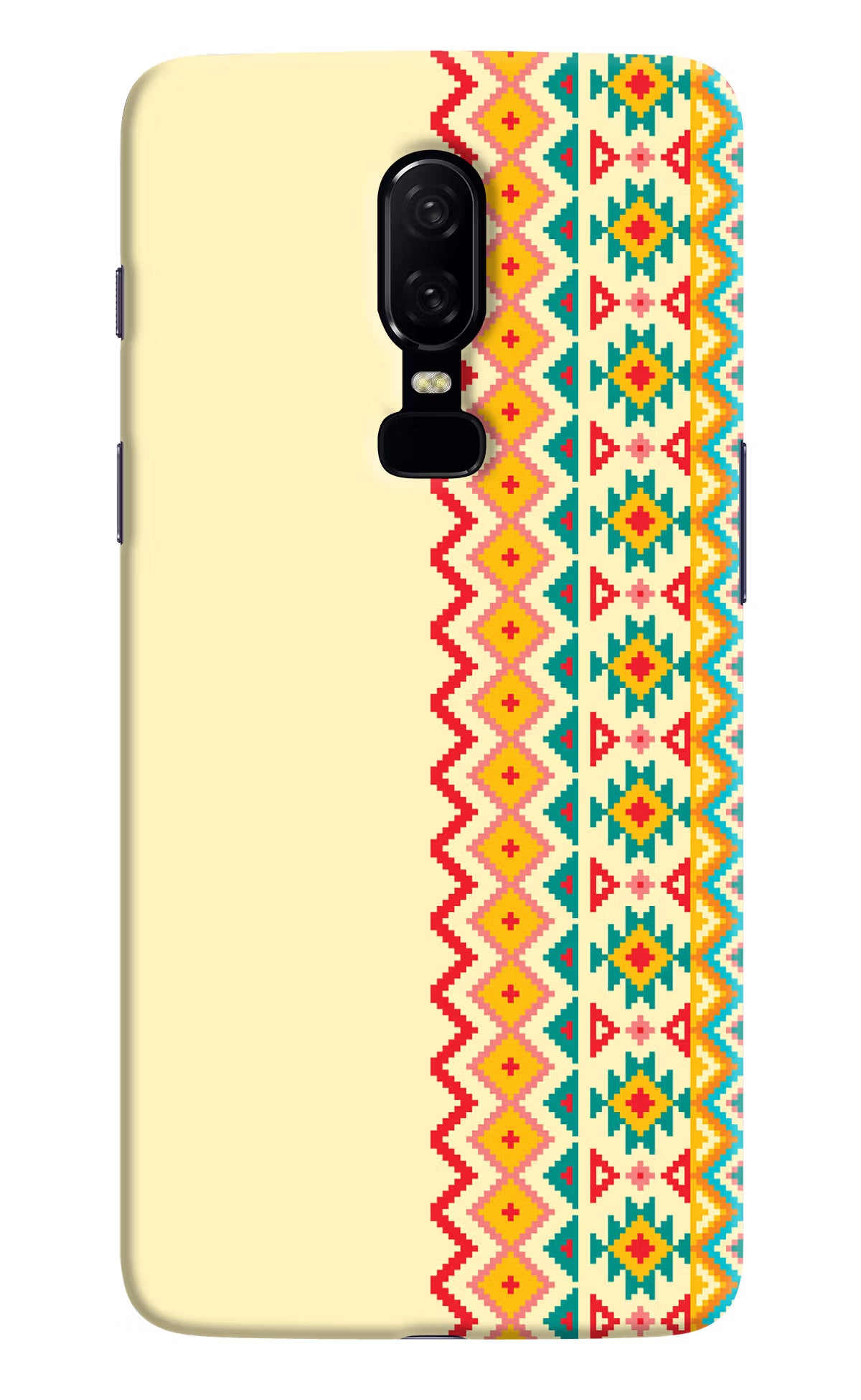 Ethnic Seamless Oneplus 6 Hard Case Back Cover by Casekaro