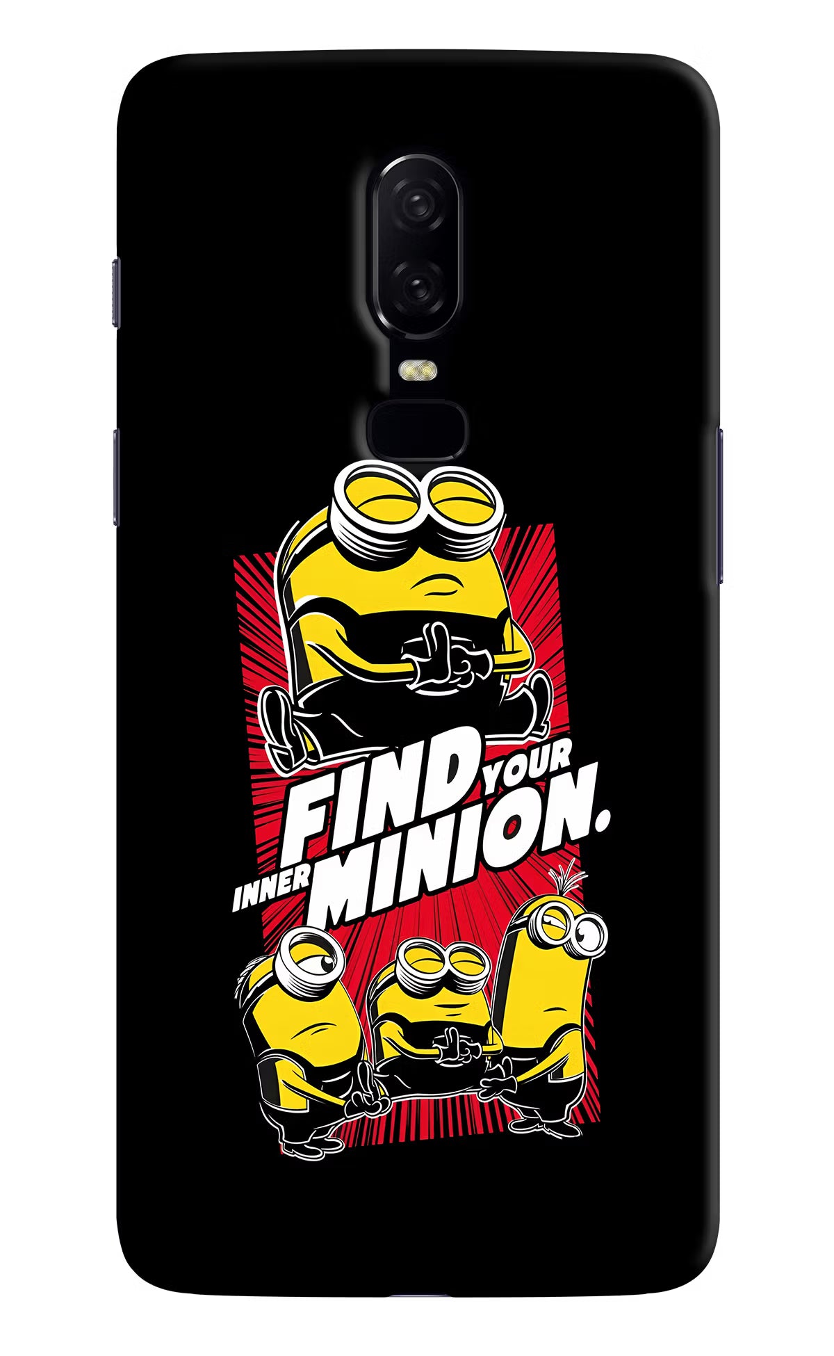 Find your inner Minion Oneplus 6 Hard Case Back Cover by Casekaro