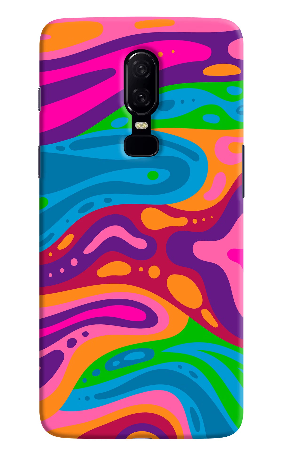Trippy Pattern Oneplus 6 Hard Case Back Cover by Casekaro