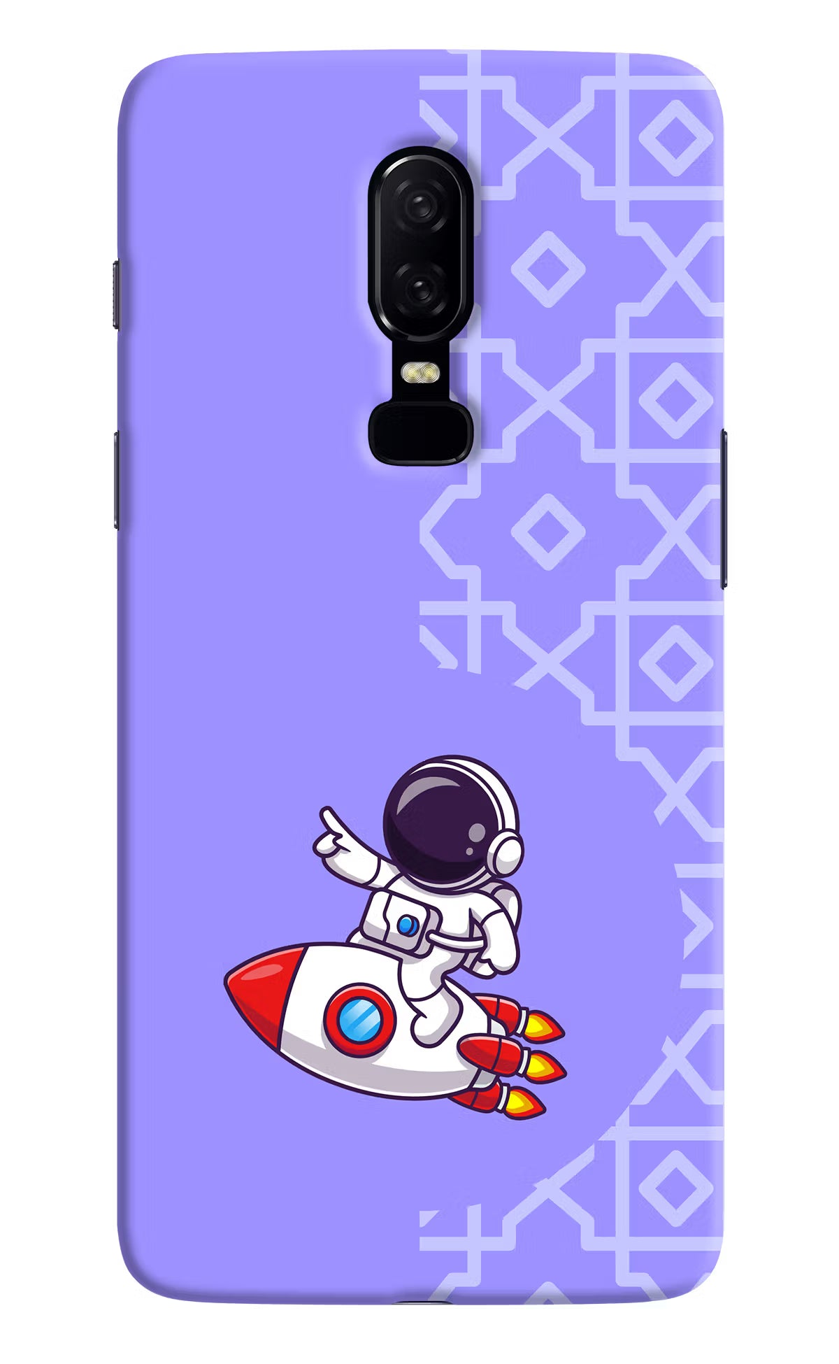 Cute Astronaut Oneplus 6 Hard Case Back Cover by Casekaro