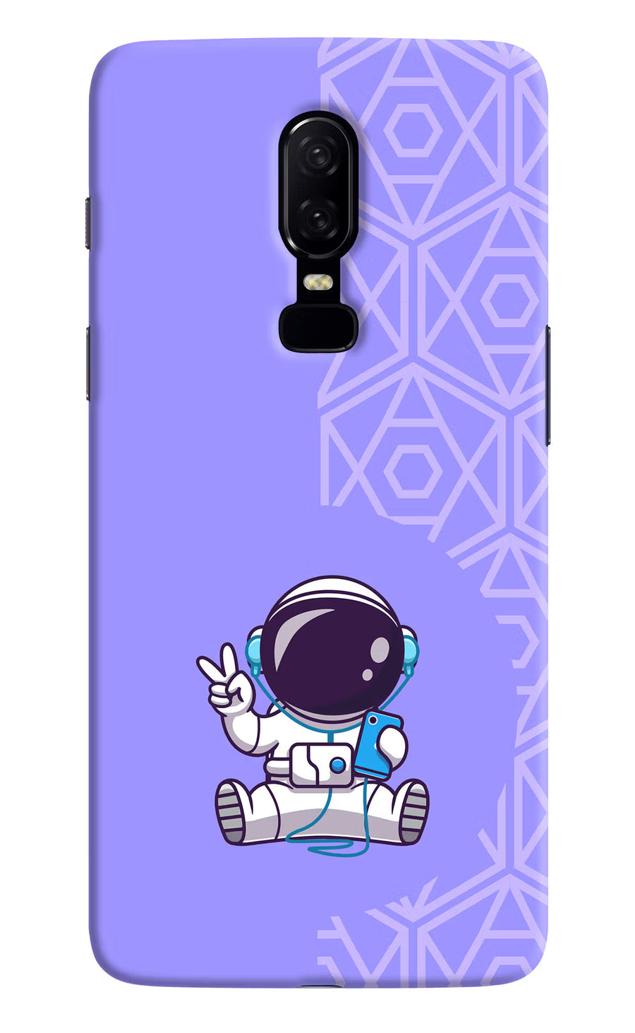 Cute Astronaut Chilling Oneplus 6 Back Cover, Hard case