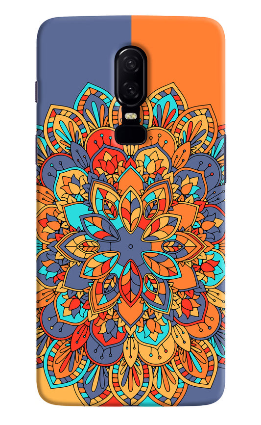 Color Mandala Oneplus 6 Hard Case Back Cover by Casekaro