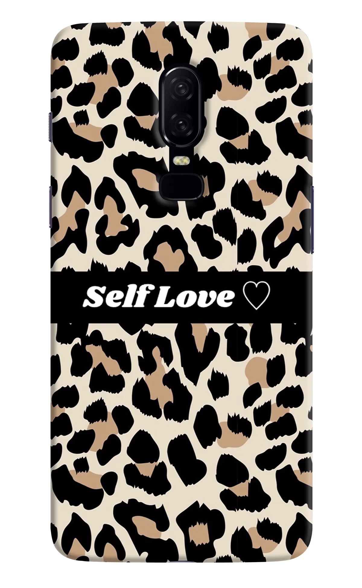 Leopard Print Self Love Oneplus 6 Hard Case Back Cover by Casekaro