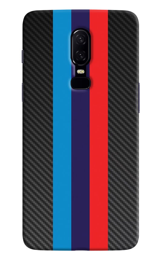 BMW Stripes Pattern Oneplus 6 Hard Case Back Cover by Casekaro