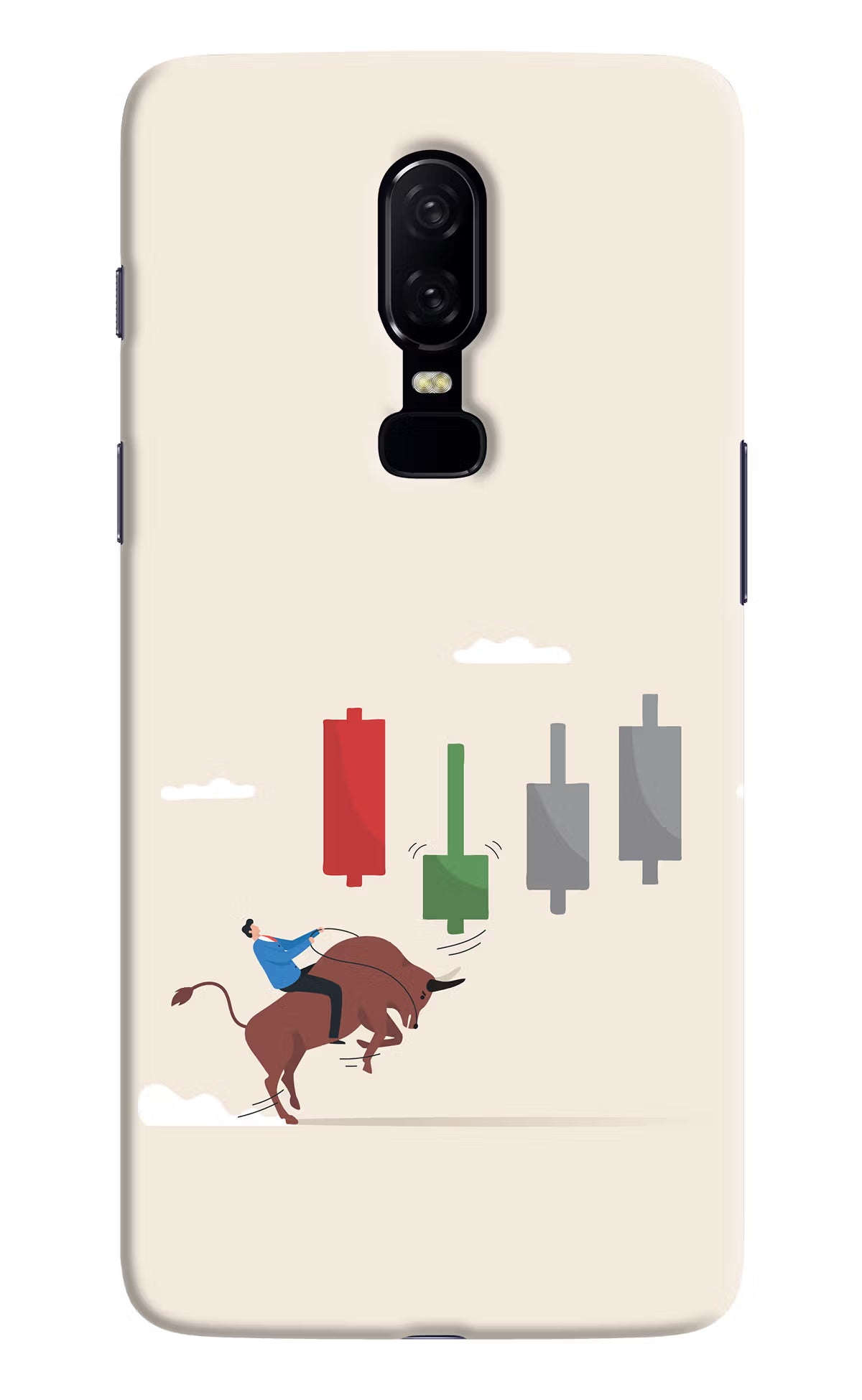 Bull Trading Momentum Oneplus 6 Hard Case Back Cover by Casekaro