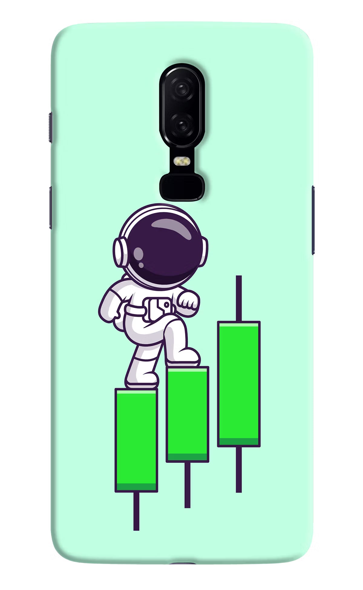 Astronaut Trader Oneplus 6 Hard Case Back Cover by Casekaro