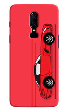 Red Velocity Oneplus 6 Hard Case Back Cover by Casekaro