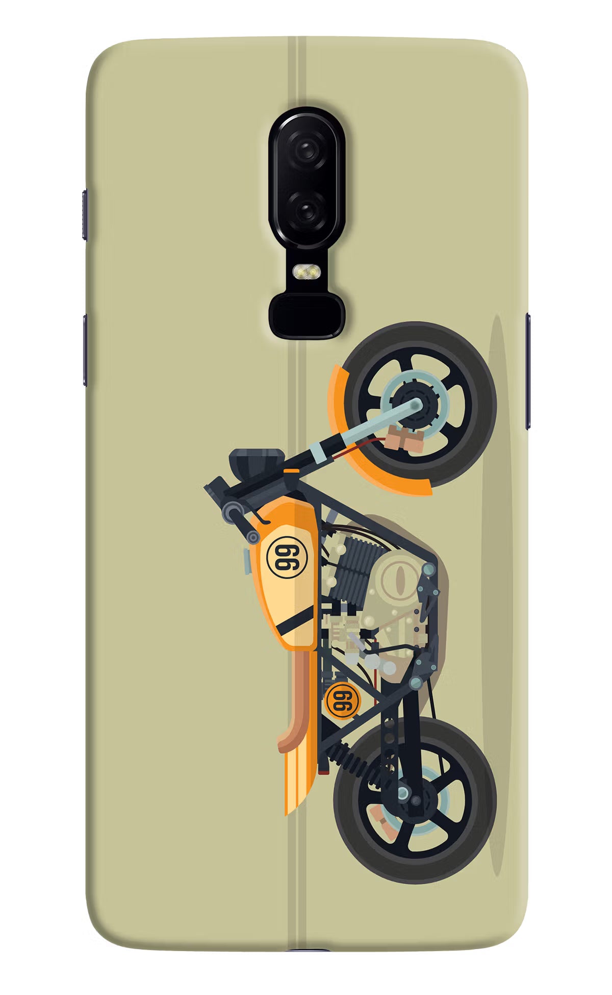 Vertical Speedster Oneplus 6 Hard Case Back Cover by Casekaro