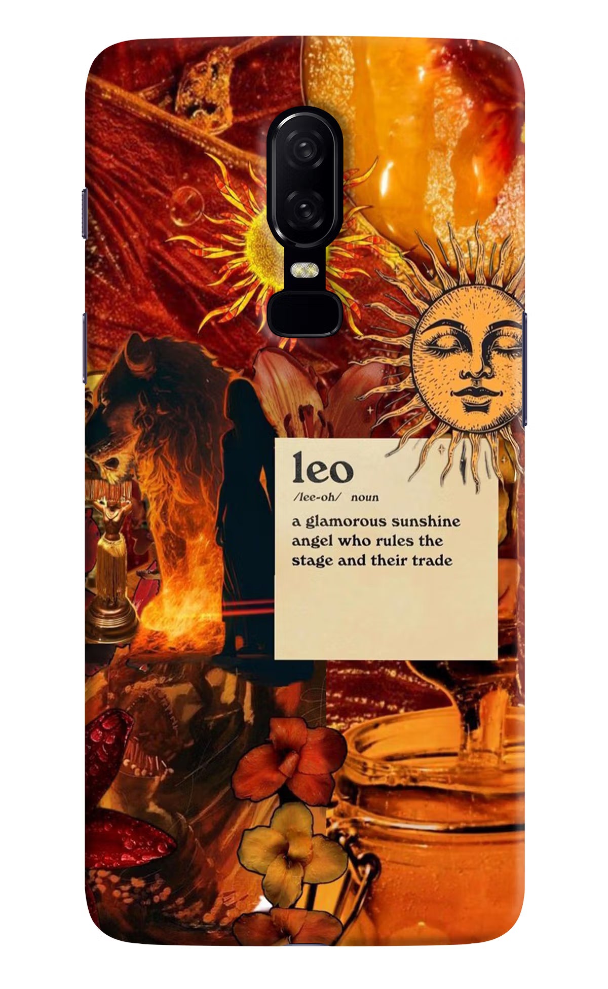 Leo Zodiac Oneplus 6 Hard Case Back Cover by Casekaro
