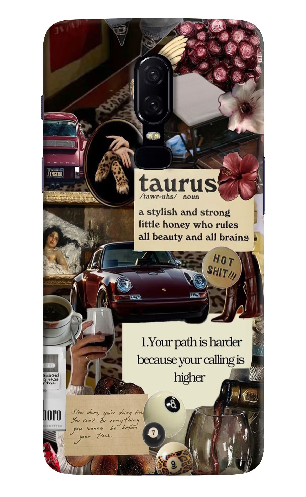 Taurus Zodiac Oneplus 6 Hard Case Back Cover by Casekaro