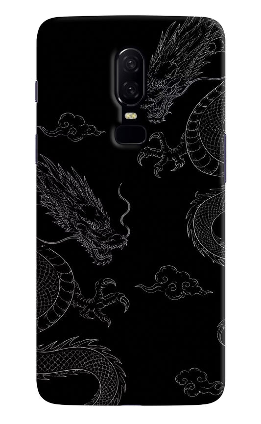 Twin Dragons Oneplus 6 Hard Case Back Cover by Casekaro