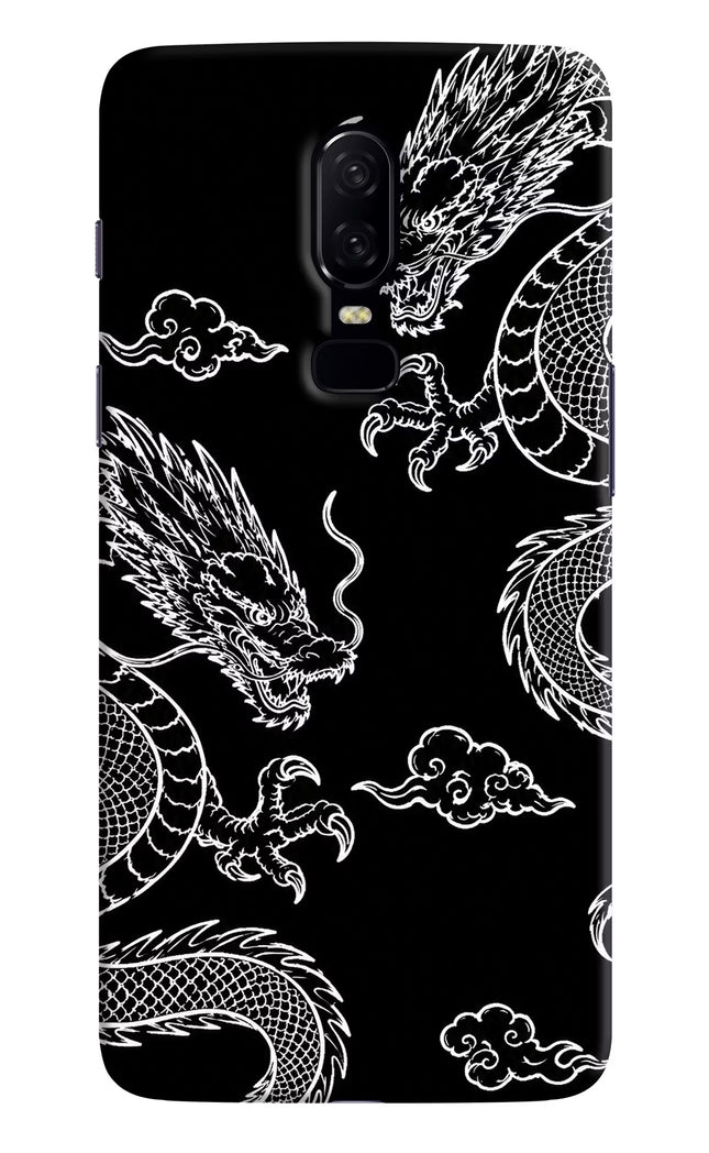 Twin Dragons Oneplus 6 Hard Case Back Cover by Casekaro
