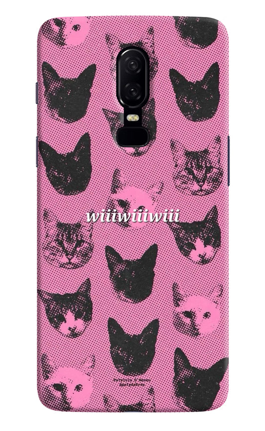 Pink Cats Oneplus 6 Hard Case Back Cover by Casekaro