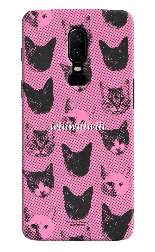 Pink Cats Oneplus 6 Hard Case Back Cover by Casekaro