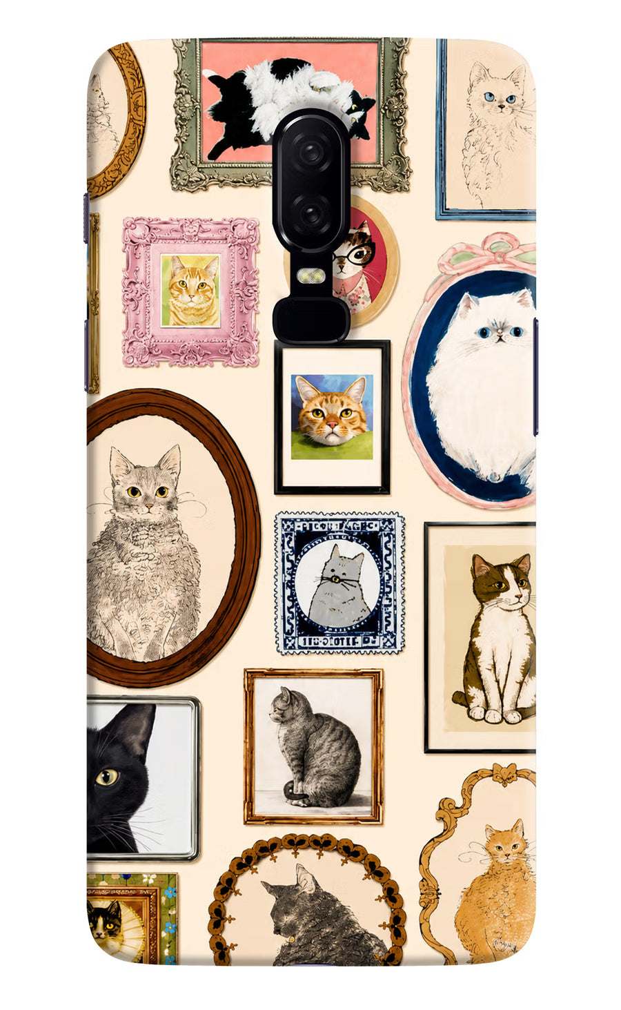 Mirror Cats Oneplus 6 Back Cover, Hard case