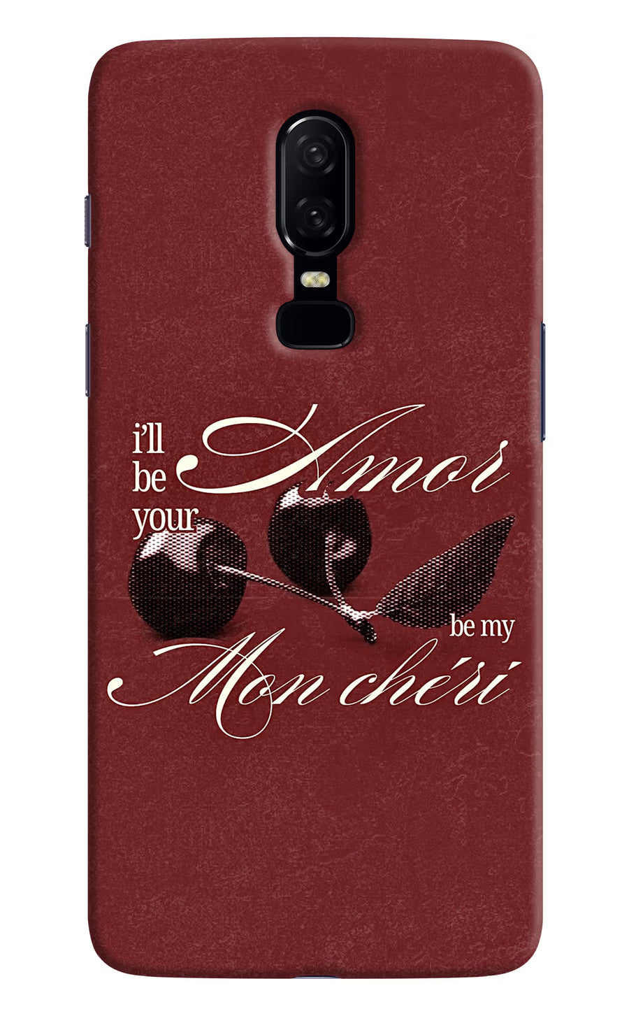 Velvet Cherry Oneplus 6 Back Cover, Hard case