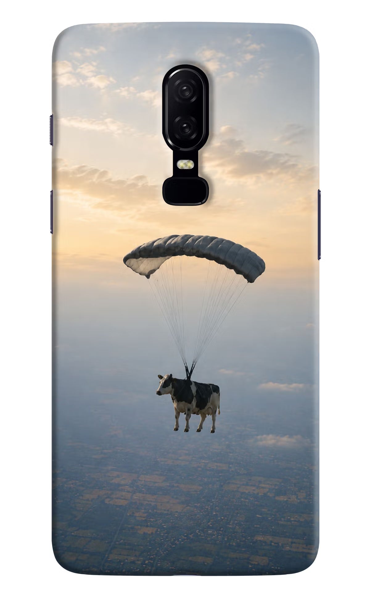 Skydiving Cow Oneplus 6 Back Cover