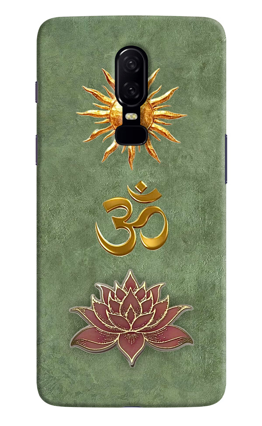 Om & Lotus Oneplus 6 Back Cover, Hard case