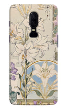 White Lily Oneplus 6 Hard Case Back Cover by Casekaro