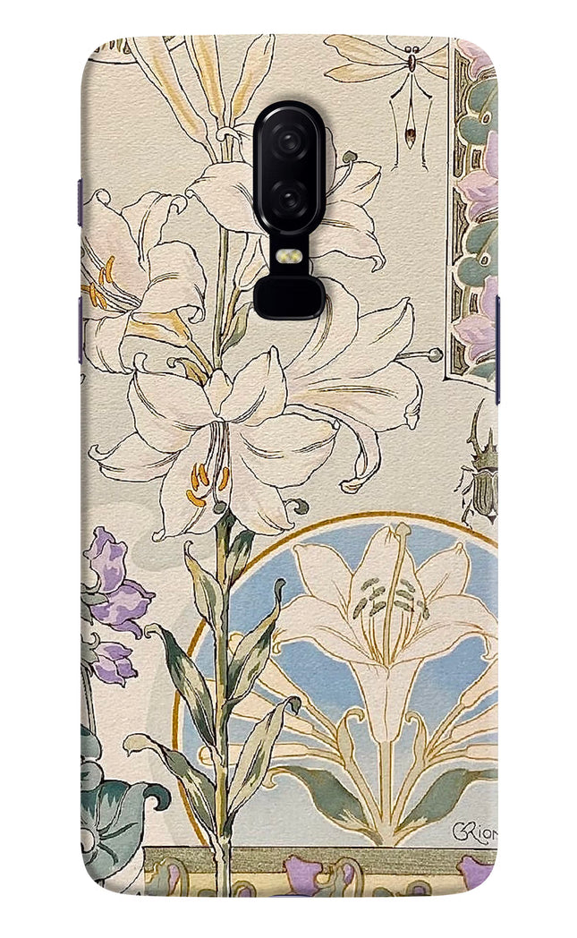 White Lily Oneplus 6 Hard Case Back Cover by Casekaro