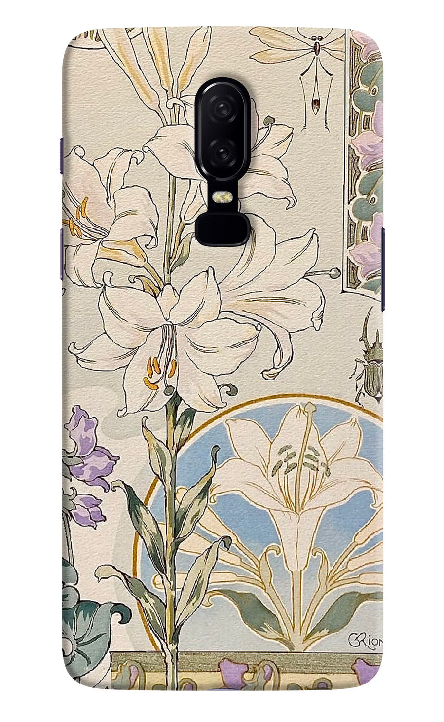 White Lily Oneplus 6 Back Cover, Hard case