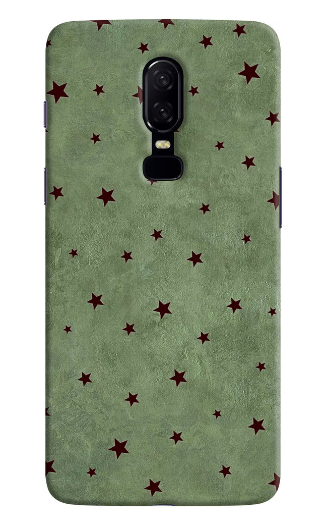 Green Stars Oneplus 6 Hard Case Back Cover by Casekaro