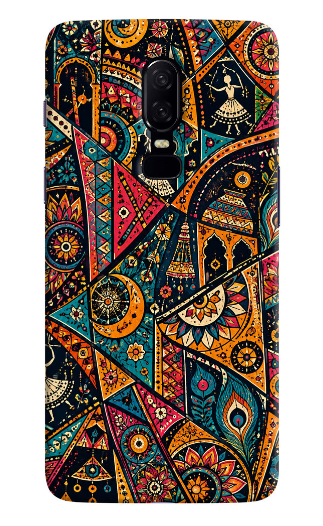 Folk Print Oneplus 6 Hard Case Back Cover by Casekaro