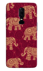 Maroon Elephant Oneplus 6 Hard Case Back Cover by Casekaro