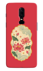 Pink Lotus Oneplus 6 Hard Case Back Cover by Casekaro
