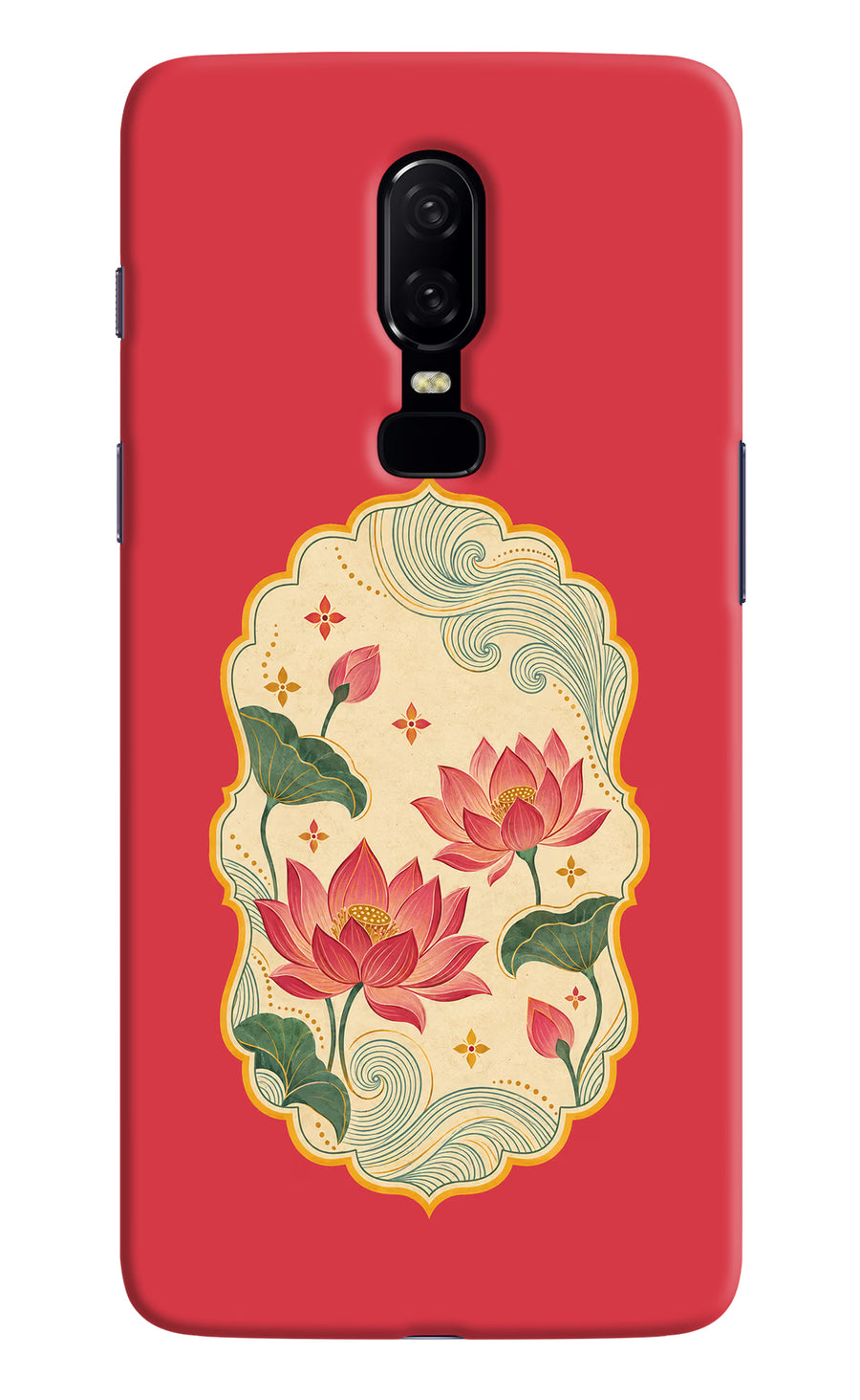 Pink Lotus Oneplus 6 Back Cover, Hard case
