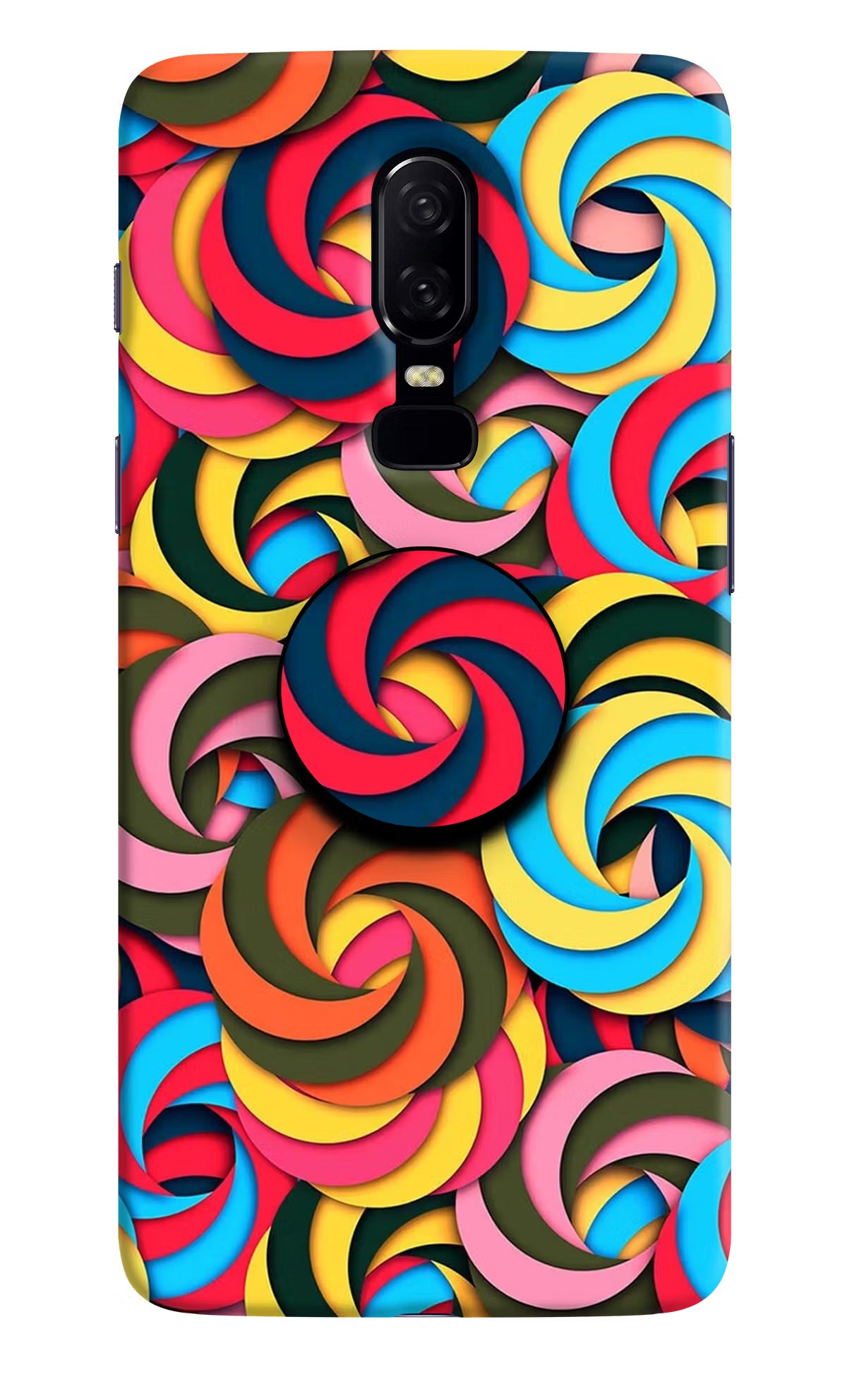 Spiral Pattern Oneplus 6 Pop Case by Casekaro