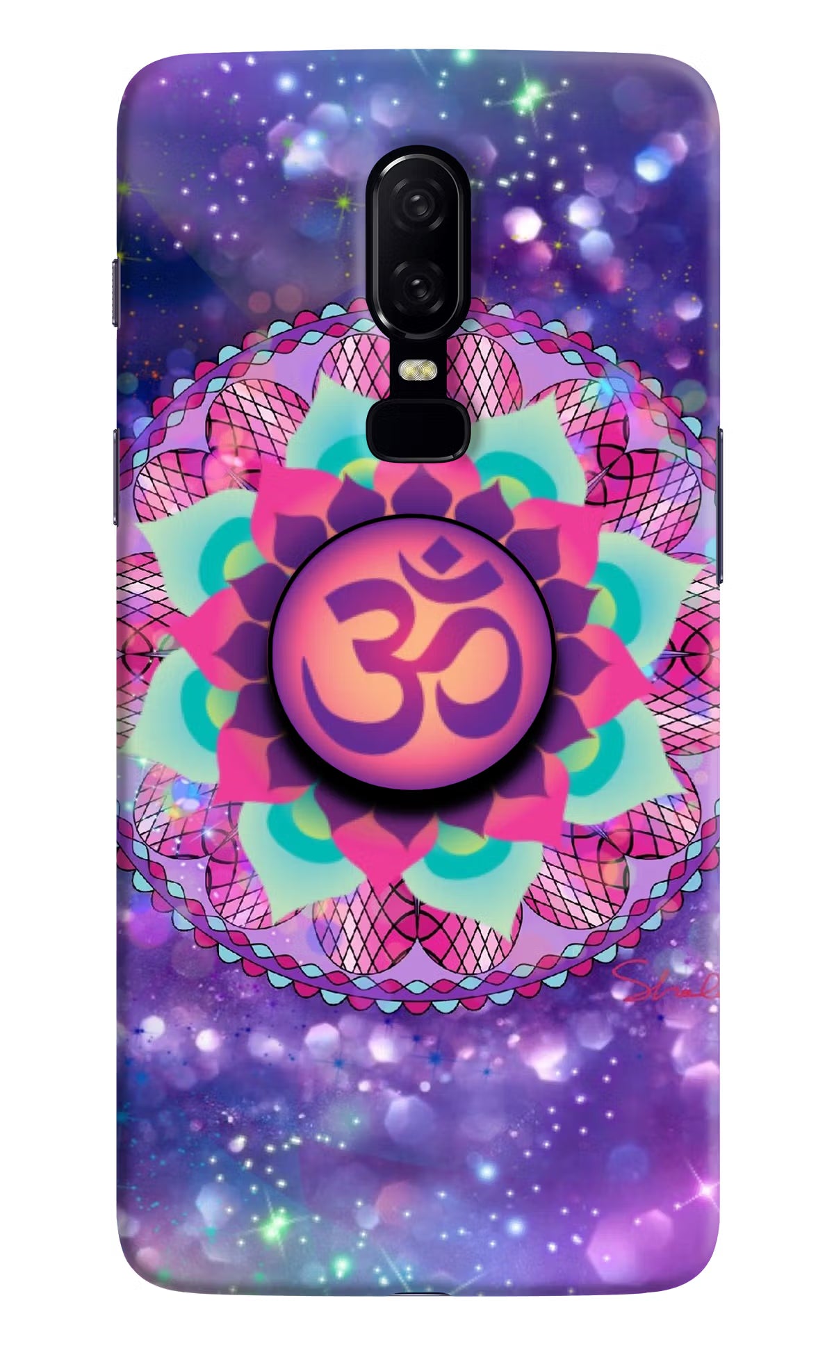 Om Purple Oneplus 6 Pop Case by Casekaro