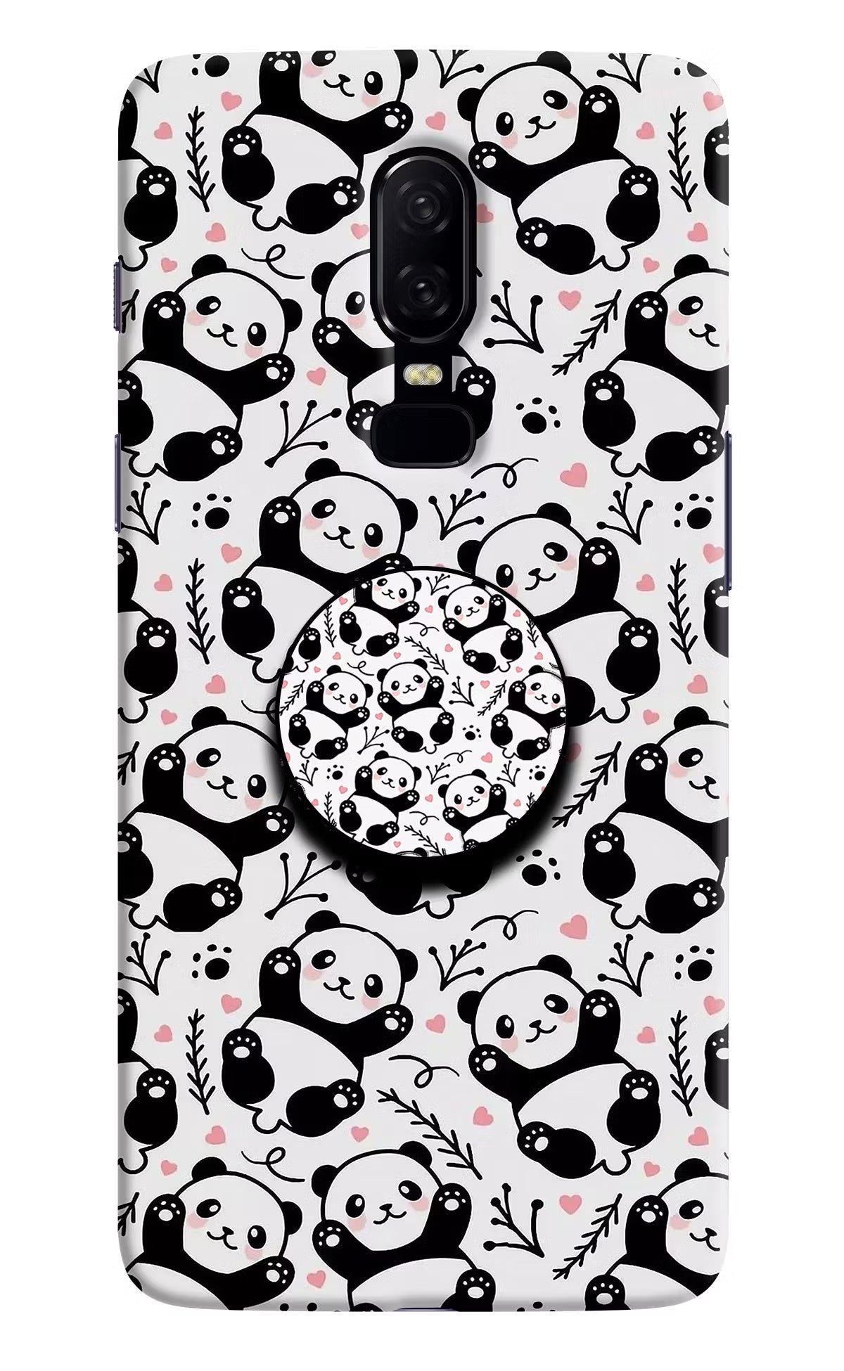 Cute Panda Oneplus 6 Pop Case by Casekaro