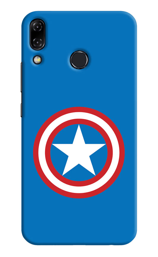 Captain America Logo Asus Zenfone 5Z Hard Case Back Cover by Casekaro