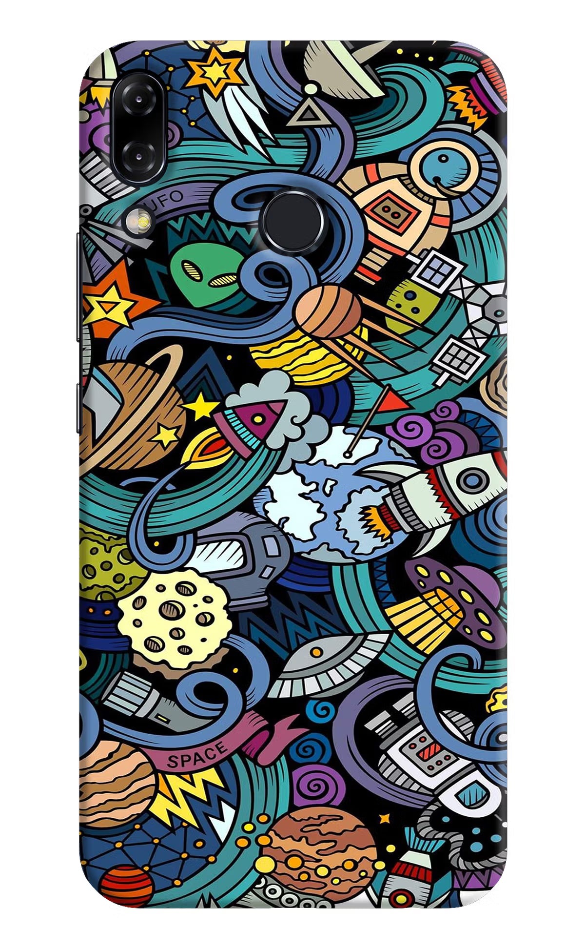 Space Abstract Asus Zenfone 5Z Hard Case Back Cover by Casekaro