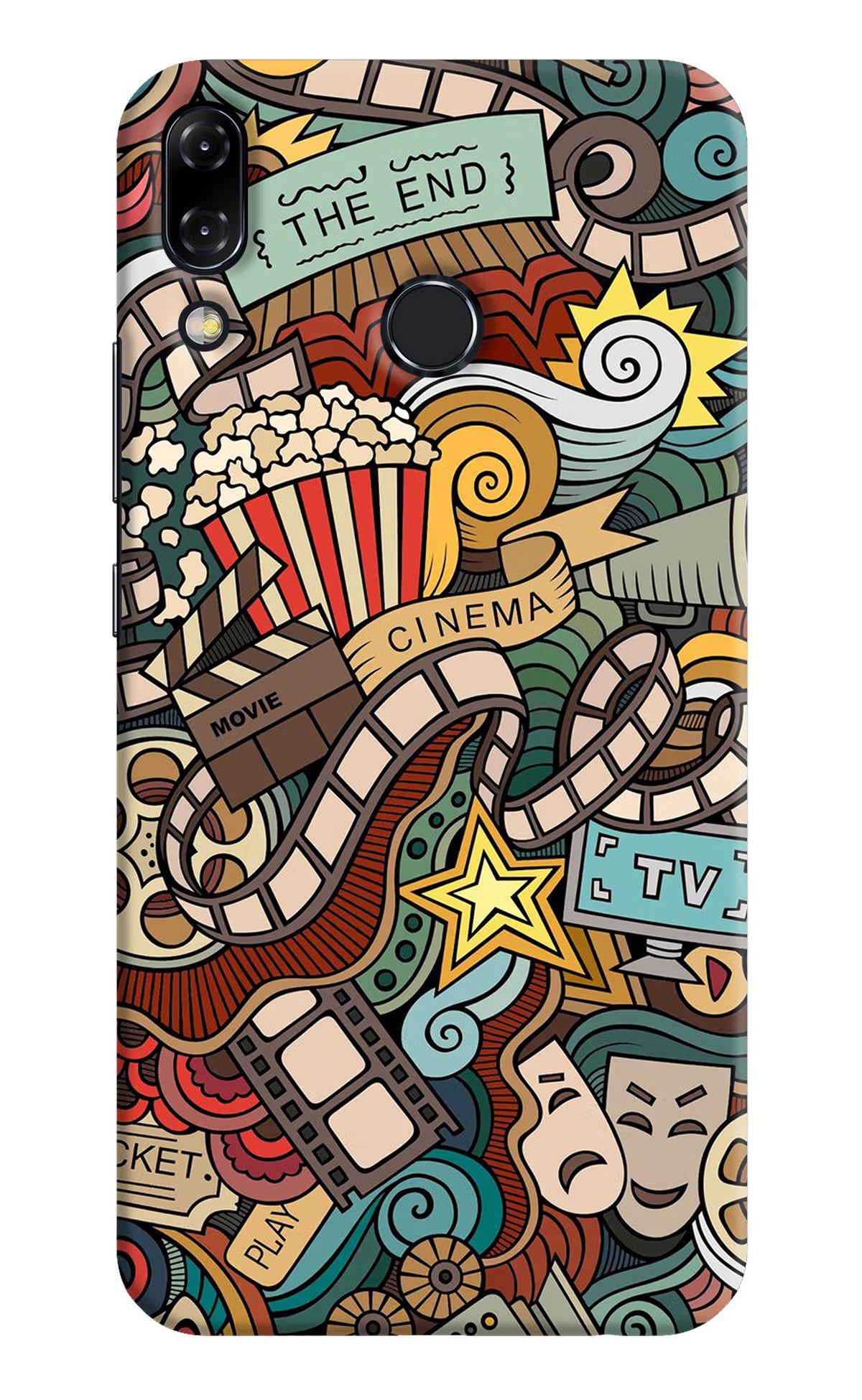 Cinema Abstract Asus Zenfone 5Z Hard Case Back Cover by Casekaro