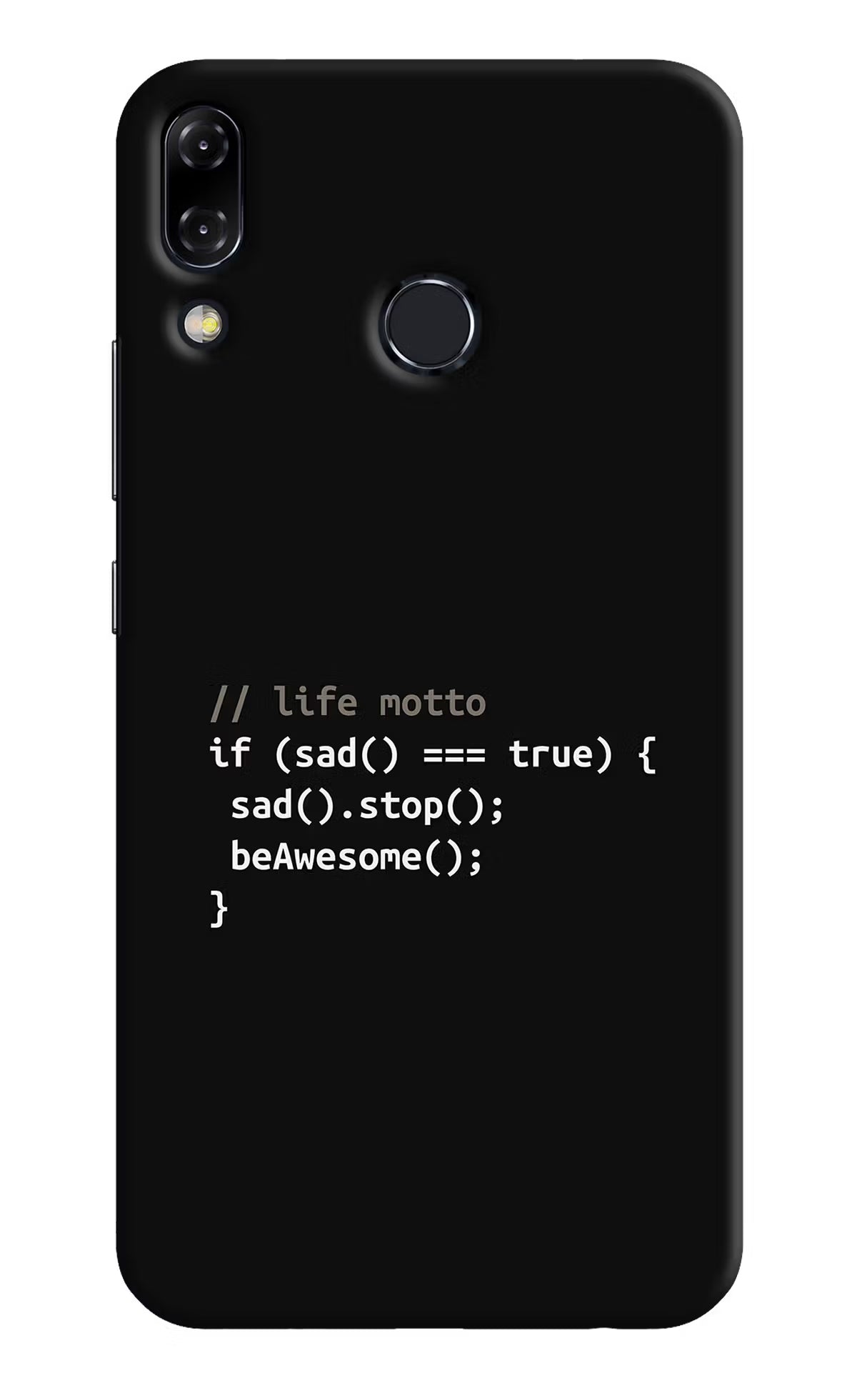 Life Motto Code Asus Zenfone 5Z Hard Case Back Cover by Casekaro