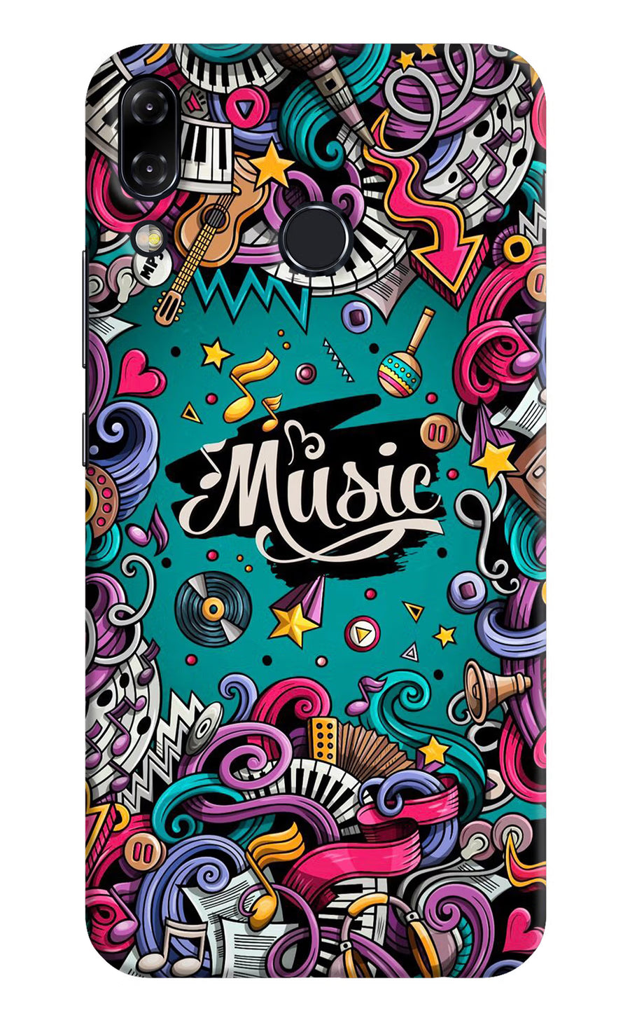 Music Graffiti Asus Zenfone 5Z Back Cover, Hard case