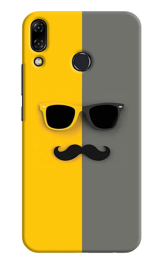 Sunglasses with Mustache Asus Zenfone 5Z Hard Case Back Cover by Casekaro