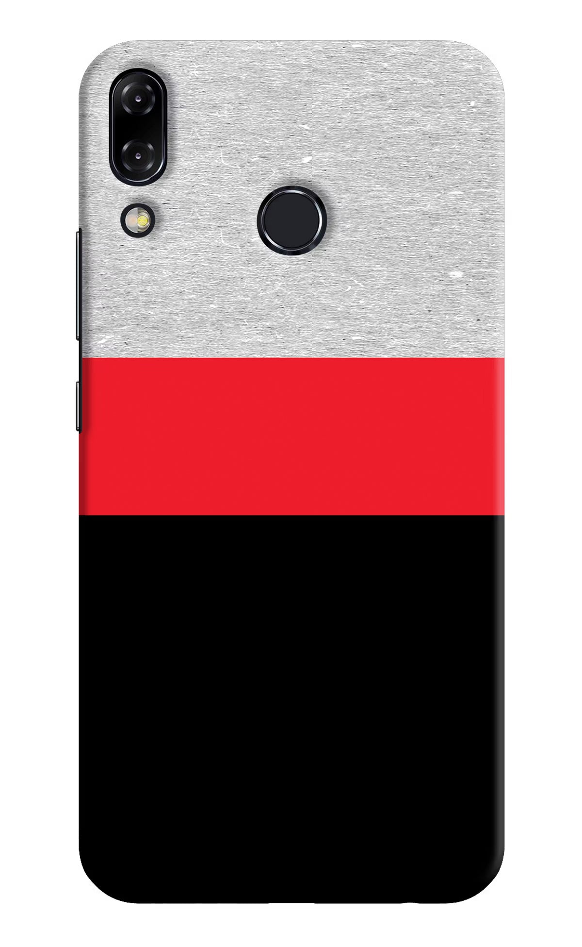 Tri Color Pattern Asus Zenfone 5Z Hard Case Back Cover by Casekaro