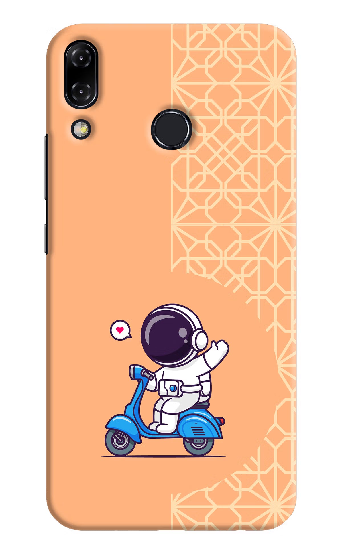 Cute Astronaut Riding Asus Zenfone 5Z Hard Case Back Cover by Casekaro