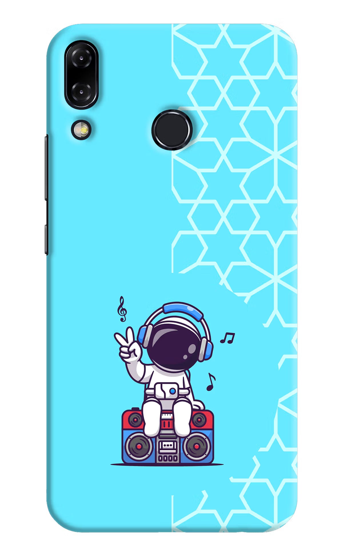 Cute Astronaut Chilling Asus Zenfone 5Z Hard Case Back Cover by Casekaro
